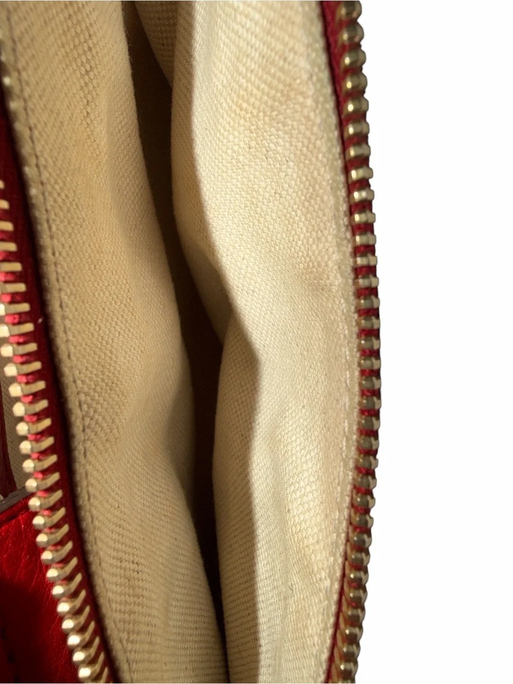 Gucci Red Pebbled Leather Bamboo Shopper Tote with Strap - Picture 5 of 11